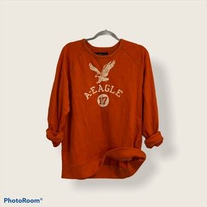 AEO Athletic Fit Crew Neck Graphic Sweatshirt Lg